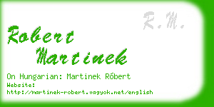 robert martinek business card
